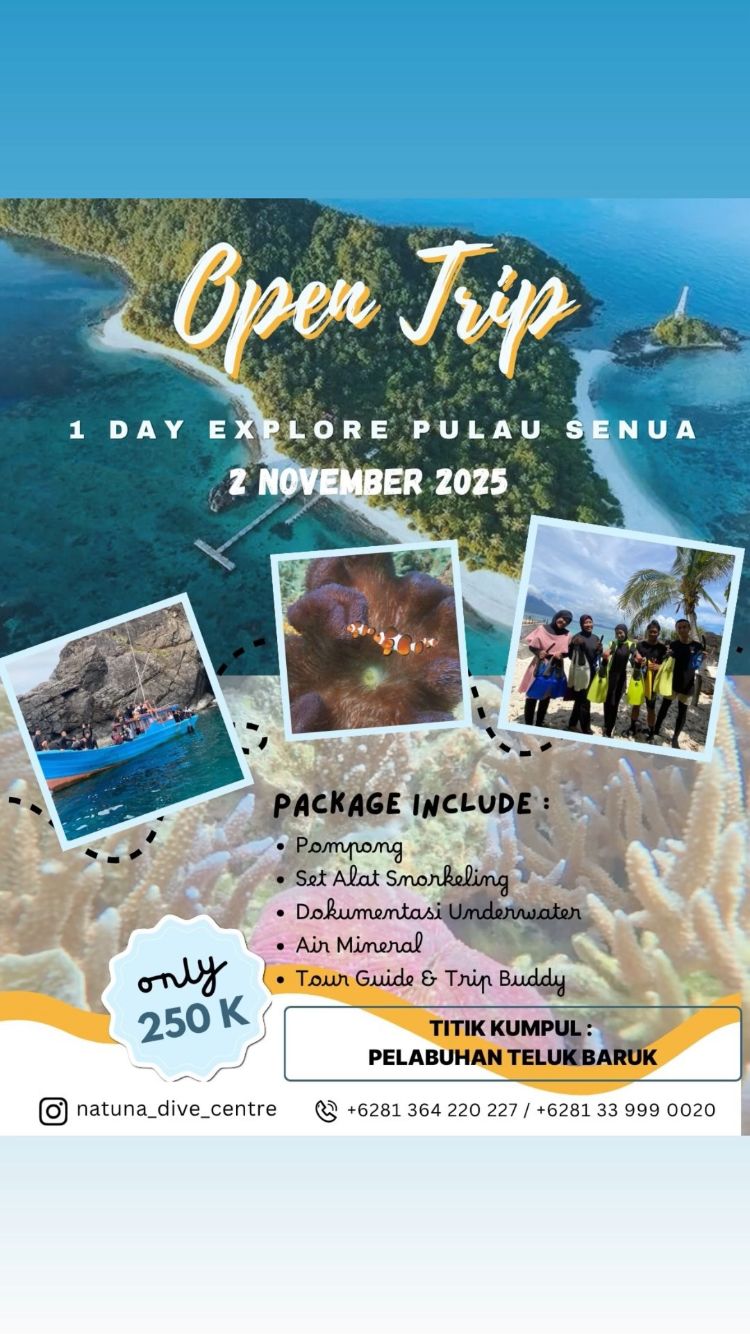 Poster Open Trip Pulau Senua